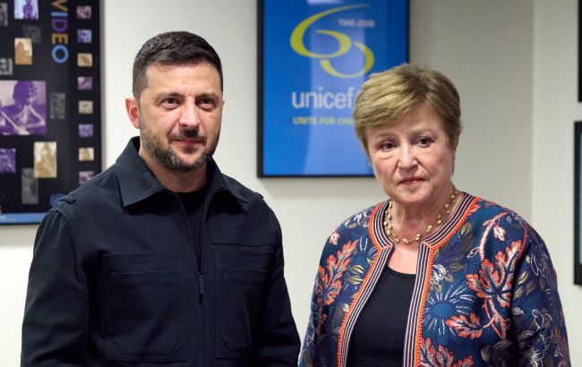 Зеленский обсудил с главой МВФ использование замороженных активов РФ