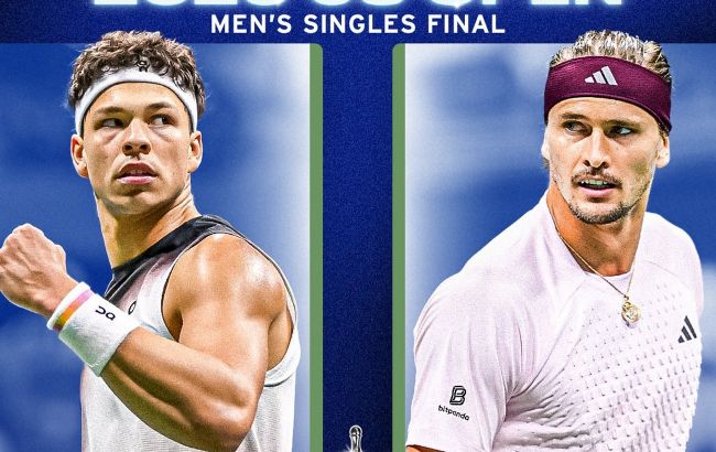 Буде новий чемпіон: Шелтон та Звєрєв розіграють титул US Open-2026