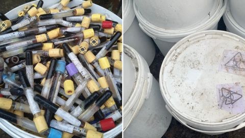 В Украине нашли тайные свалки с тоннами опасных медицинских отходов, COVID-тестов и пробирок