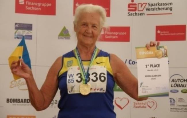 90-летняя пенсионерка из Днепровской области установила рекорд по бегу