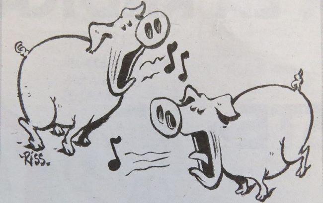 Поющие свиньи: Charlie Hebdo нарисовал карикатуру на Джамалу и Лазарева