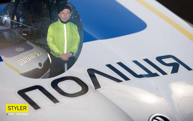 Український патрульний у свій вихідний героїчно врятував дитину з охопленої вогнем квартири (фото)