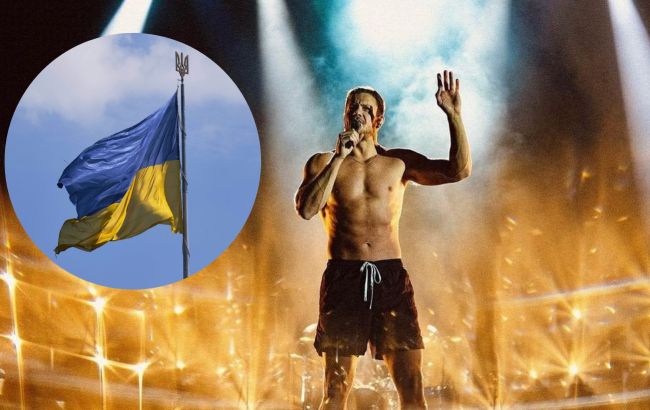 В Грузии фанатке не дали развернуть флаг Украины на концерте Imagine Dragons (видео)