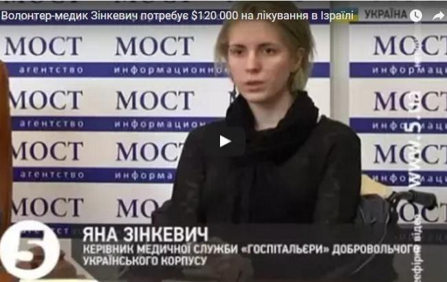 Волонтеру Яне Зинкевич нужна помощь для реабилитации в Израиле