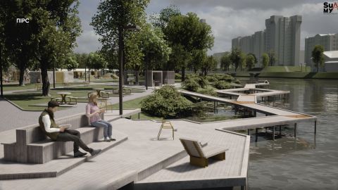 Архитекторы разработали концепцию новой набережной в Сумах. Смотрите, какой она может стать